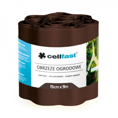Лента ограничител за трева Cellfast /кафява/ дължина 9 метра, височина 15 cm.