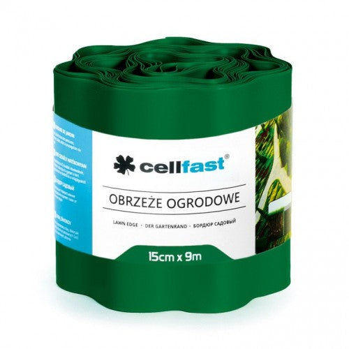 Лента ограничител за трева Cellfast /тъмно зелена/ дължина 9 метра, височина 15 cm.