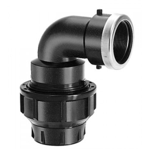 Коляно с вътрешна резба за тръба HDPE PN10 BLACK
